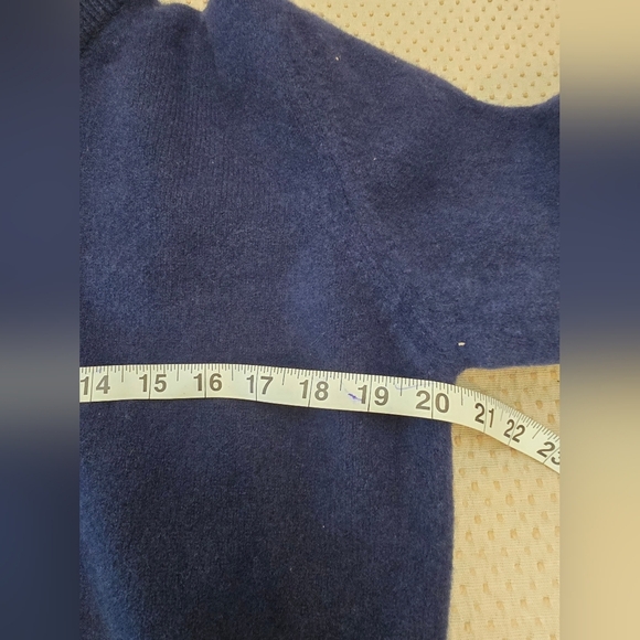 Ledbury Sueter Navy 100% Superfine Wool Made In Italy Size SMALL - Picture 5 of 9